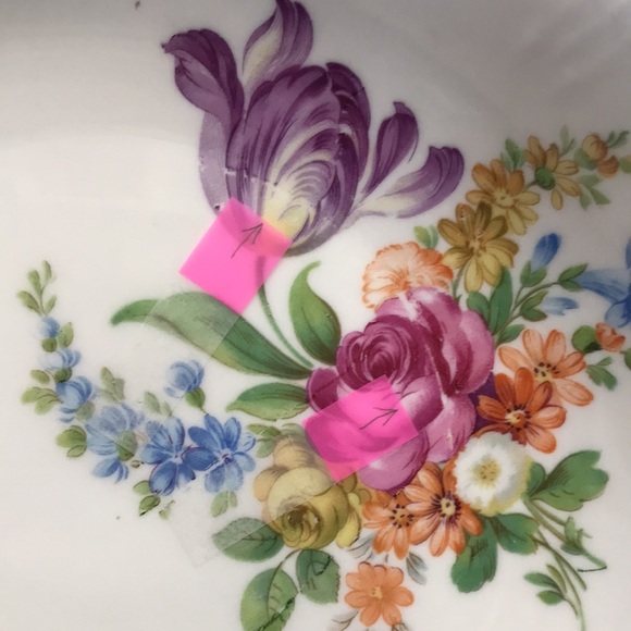 Vintage Bavaria Empress Dresden Flowers Berry Bowl Set (7 piece set) - Picture 16 of 16